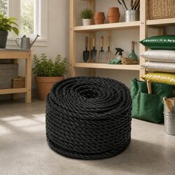 Compact and Strong Black Work Rope 10mm x 100m