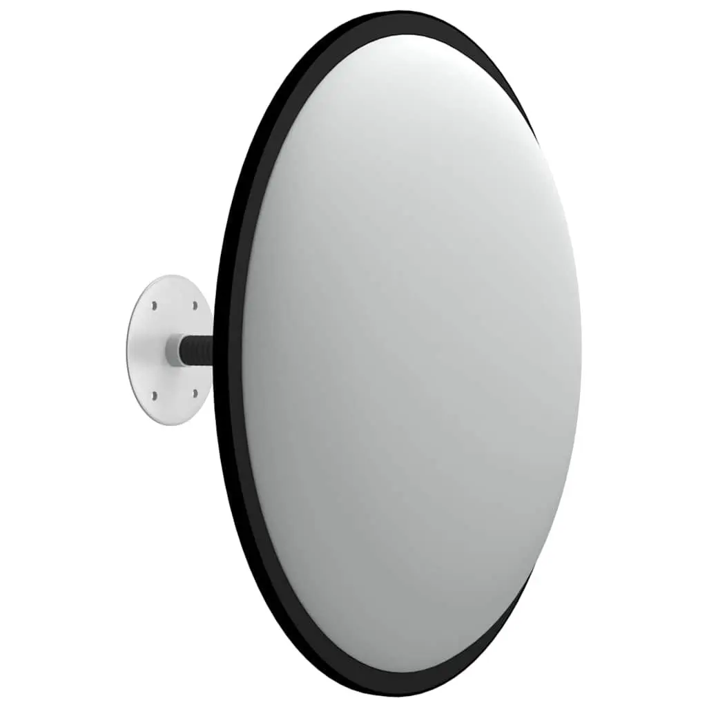 Convex Traffic Mirror Black Ø40cm Shatter-Proof Acrylic Wide Field of View