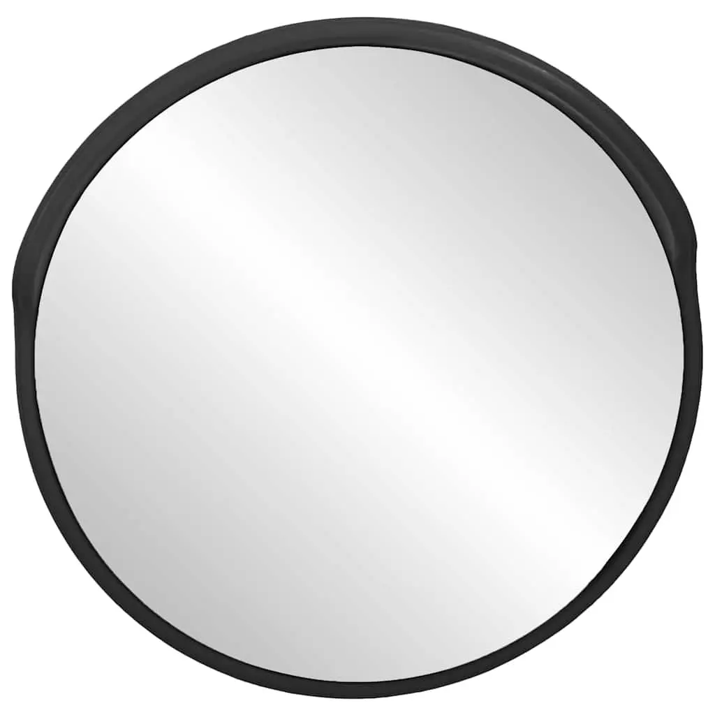 Convex Traffic Mirror Black 45cm Outdoor Safety Wide Viewing Angle Shatter-Proof