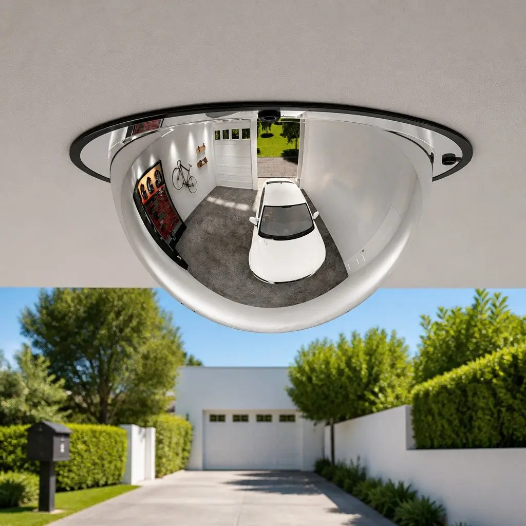 Traffic Mirror Acrylic 40cm Domed Wide Angle Safety Outdoor