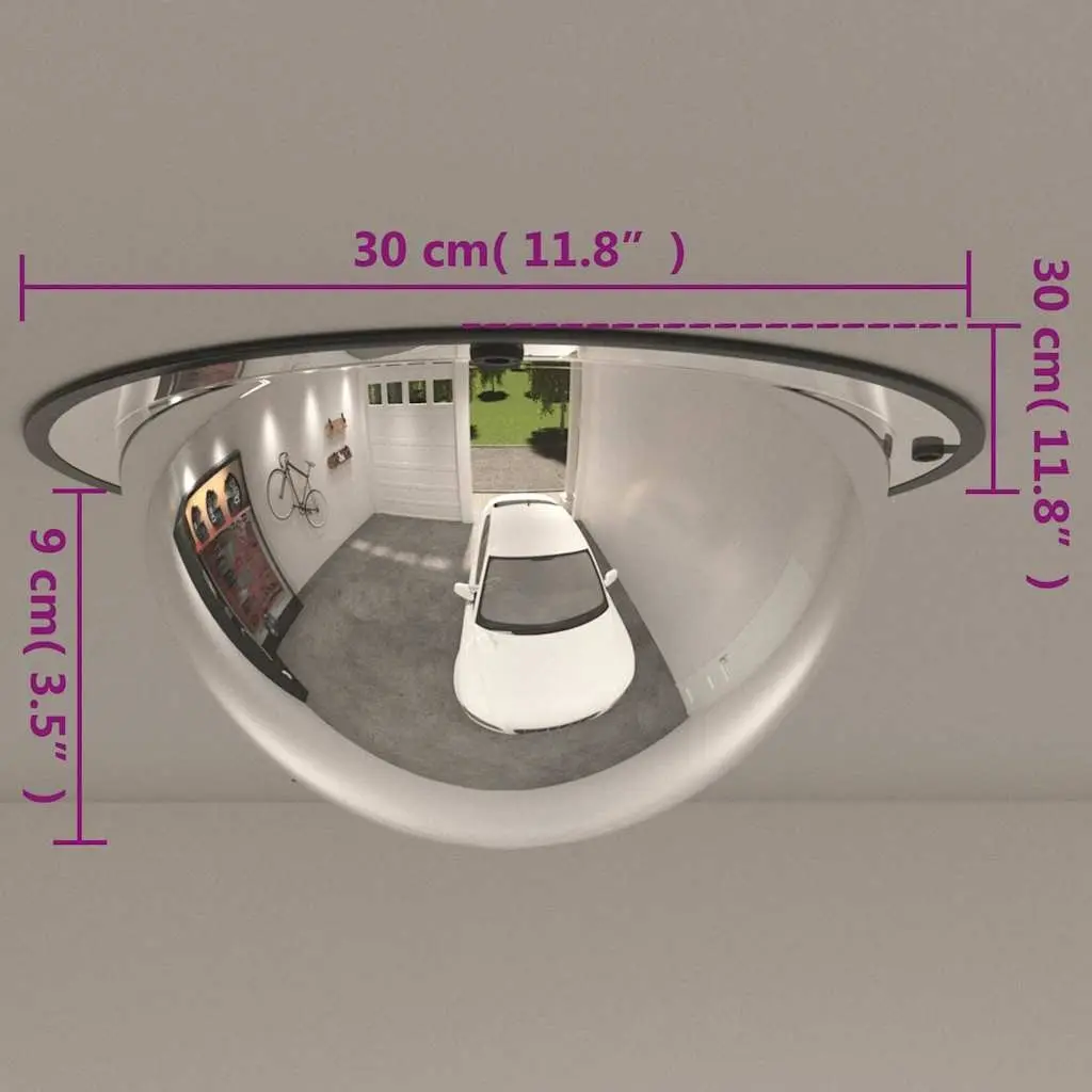Traffic Mirror Acrylic 30cm Outdoor Safety Wide Angle Convex Security