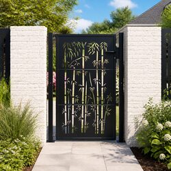 Garden Gate Anthracite 100x150 cm Steel Laser-Cut Design Outdoor Entrance