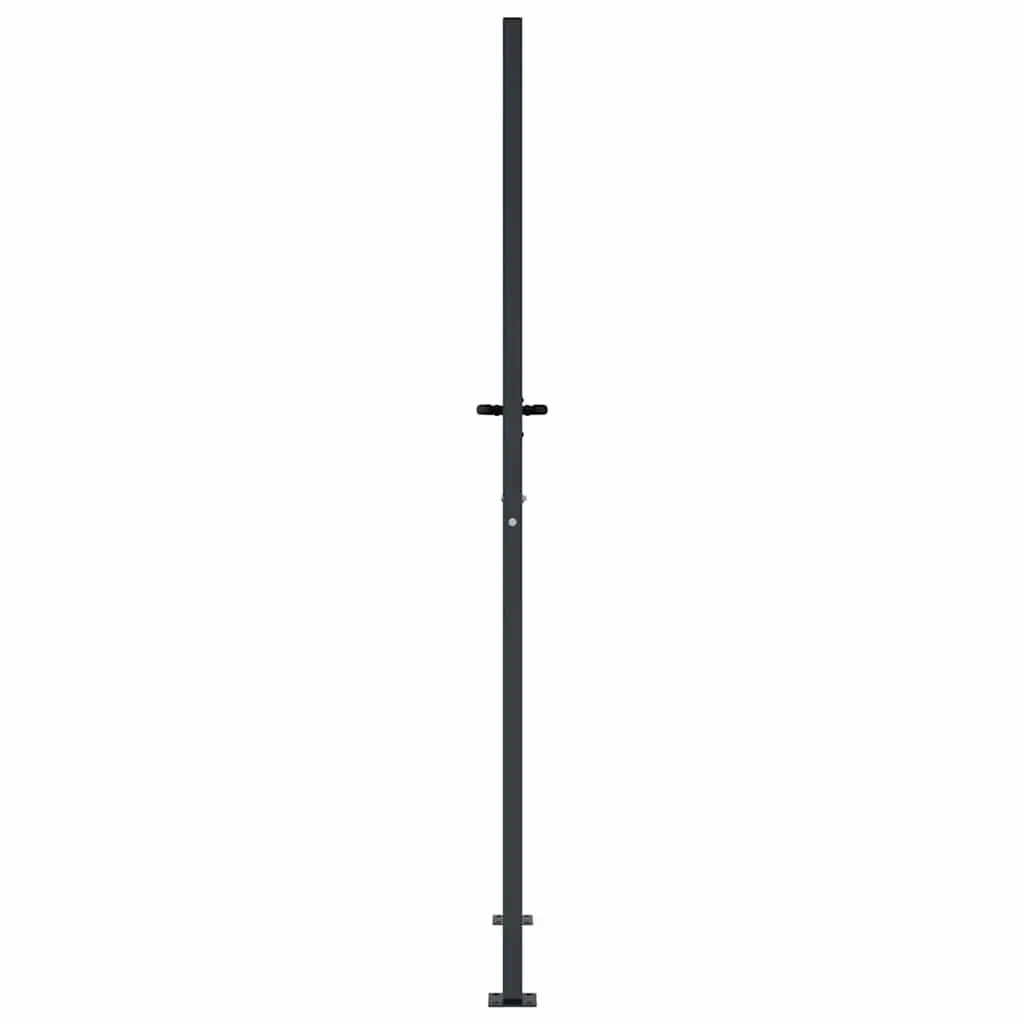 Garden Gate Anthracite 100x200cm Steel Bamboo Design Outdoor Fence Entry