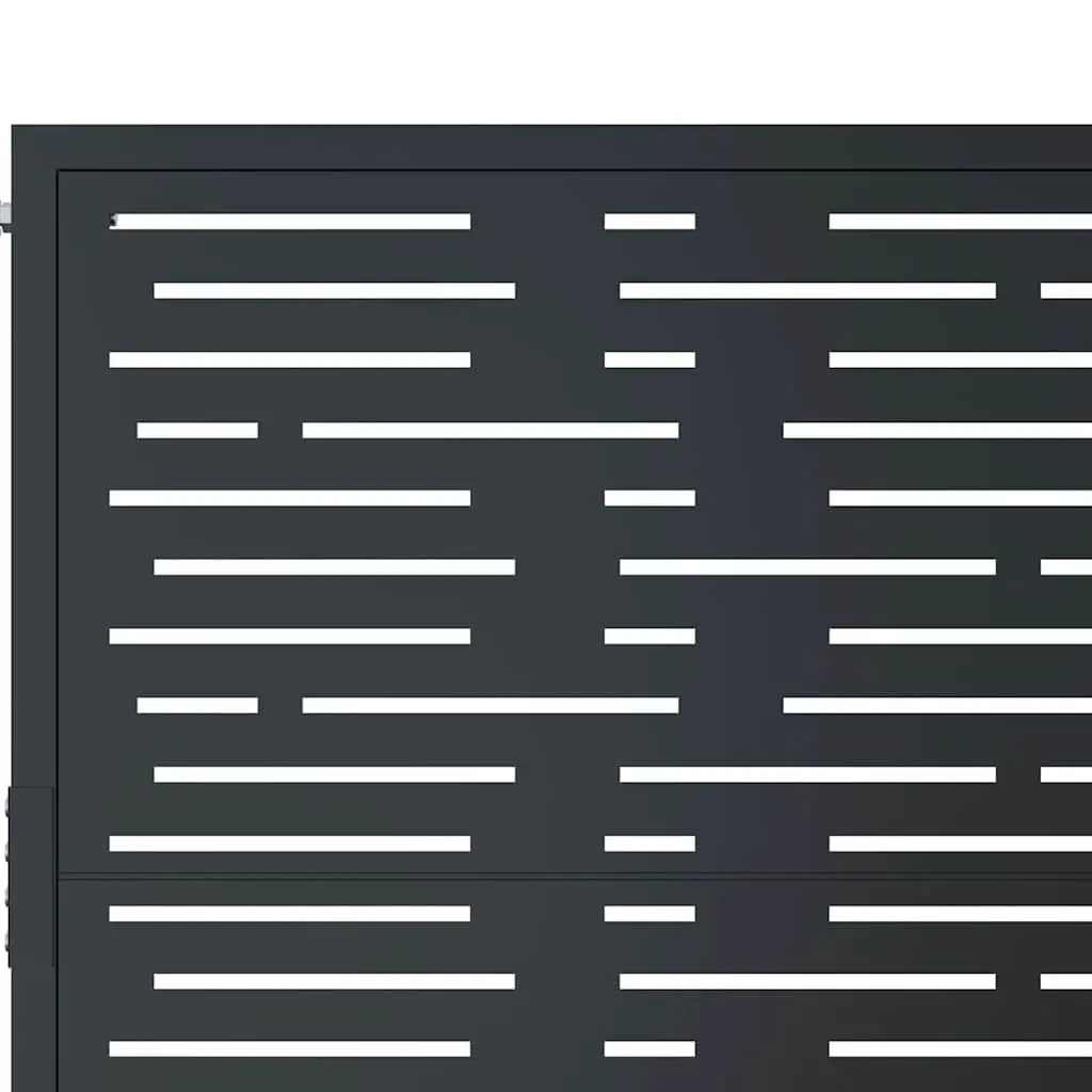 Garden Gate Anthracite Steel Square Design Outdoor Fence Entry 100x175cm