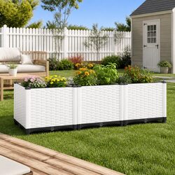 Durable Garden Bed 120x40x38cm in Grey