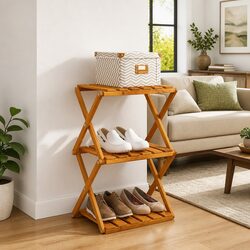 Compact 3-Tier Folding Shelf - Versatile Storage Solution