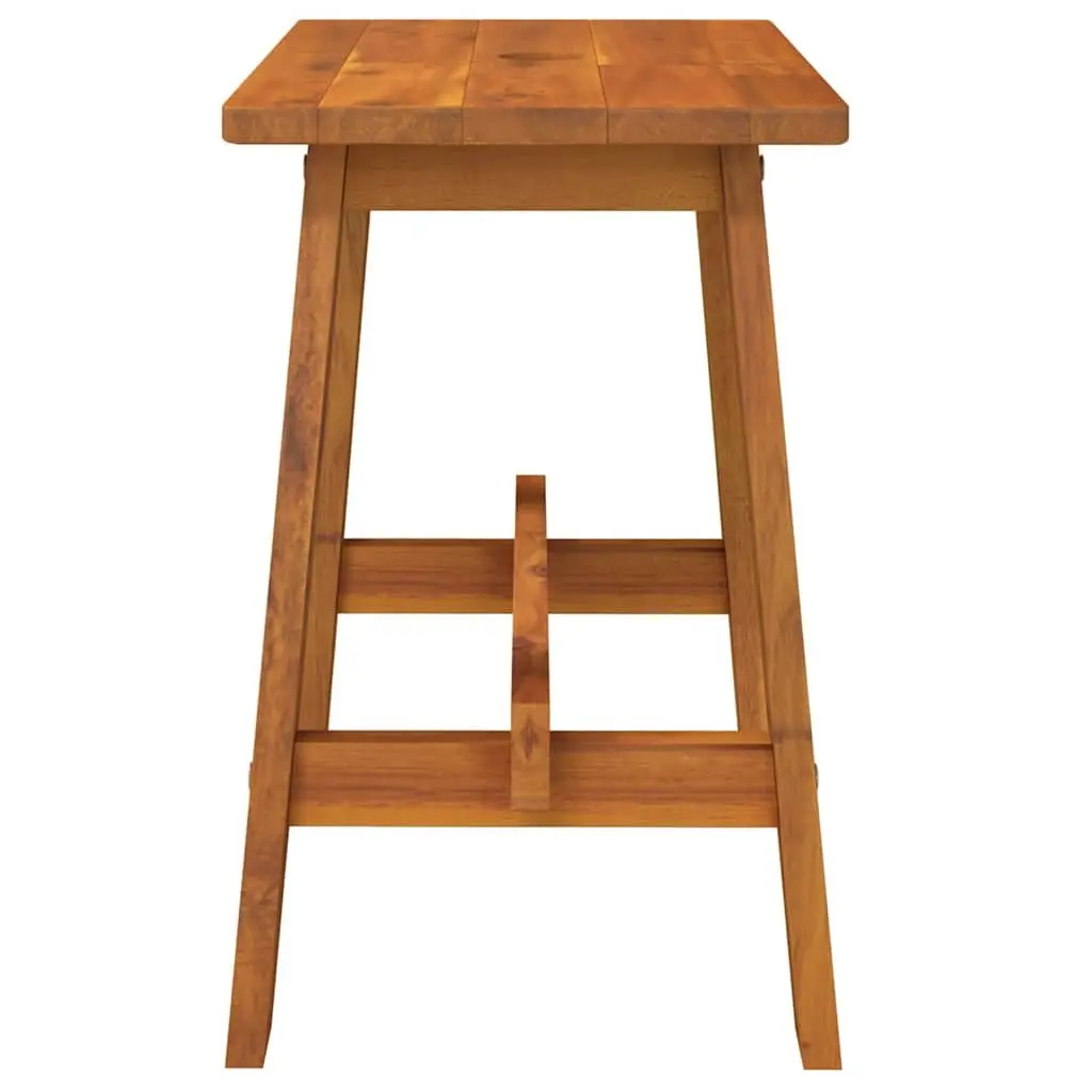 Solid Wood Stool Brown 45x29x45cm Rectangular Indoor Outdoor Furniture