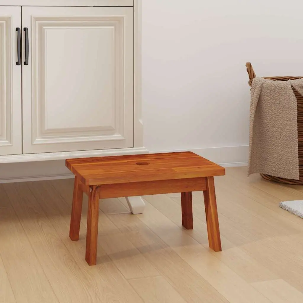 Step Stool Brown 38x26x22cm Solid Wood Acacia Multi-Purpose Footrest