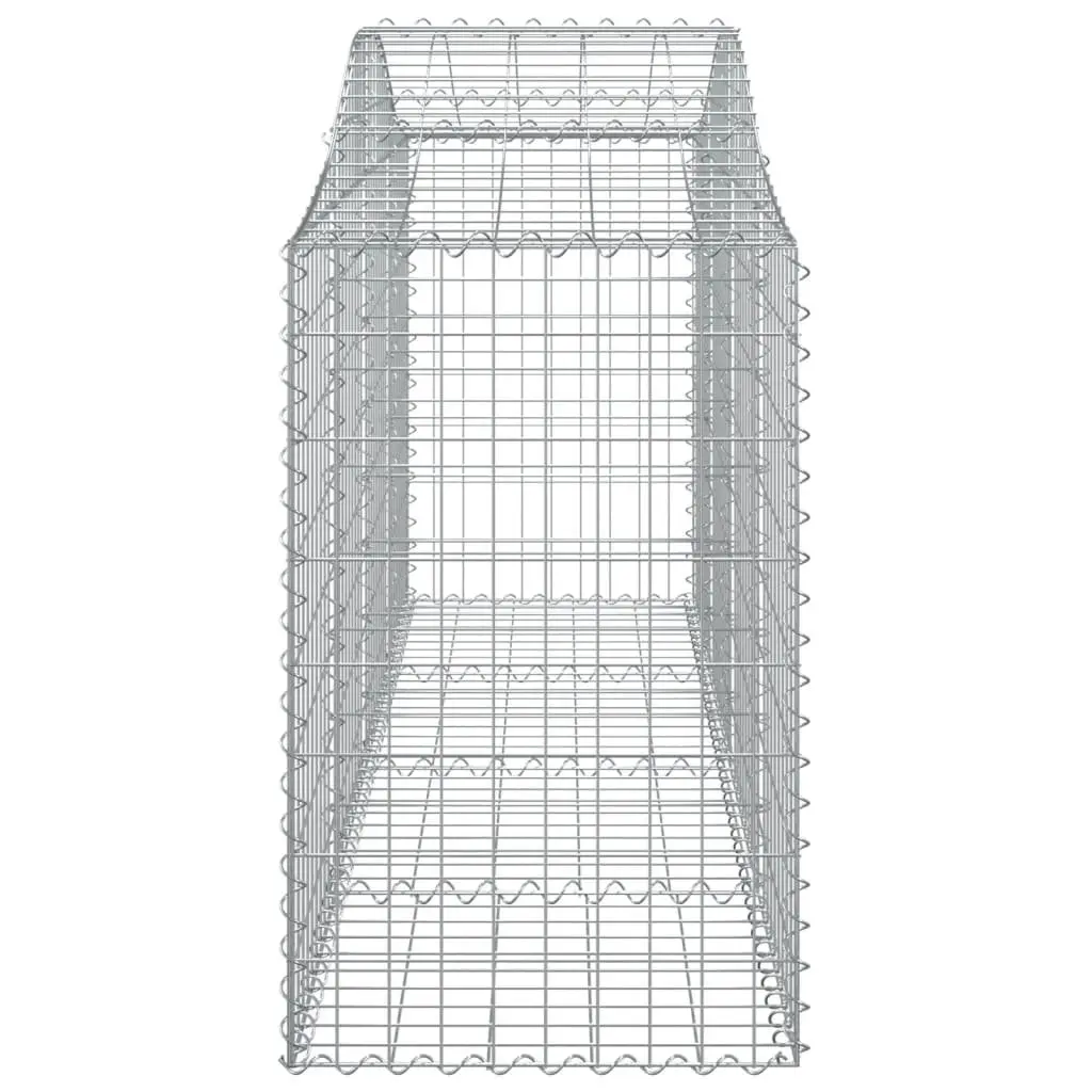 Arched Gabion Basket 200x50x80/100 cm Galvanised Iron Garden Retaining Wall
