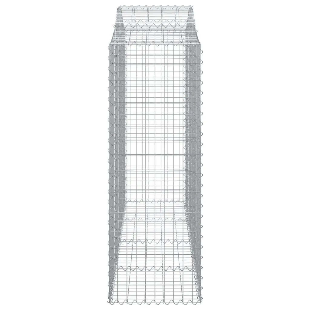 Gabion Basket Silver Arched 200x50x140-160cm Decorative Garden Barrier