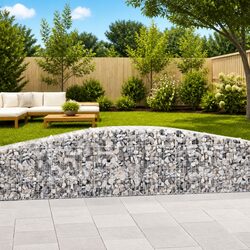 Arched Gabion Basket Garden Barrier Retaining Wall Decorative Outdoor Planter