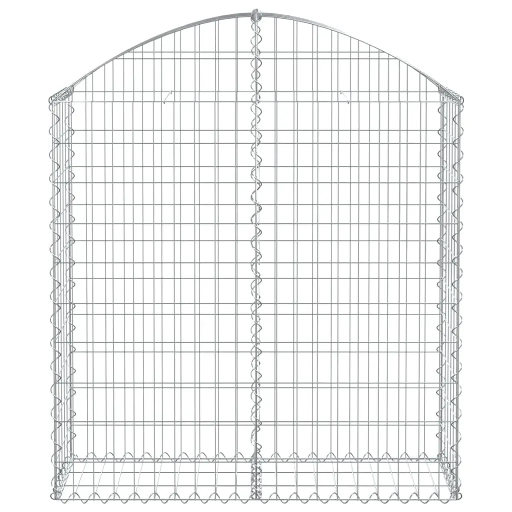 Arched Gabion Basket Silver 100x30x100120 cm Garden Barrier Retaining Wall Outdoor