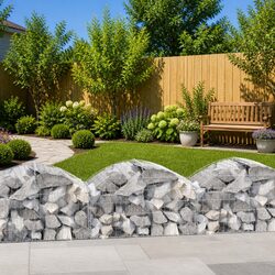 Arched Gabion Basket Garden Barrier Retaining Wall Decorative Outdoor Stone Cage