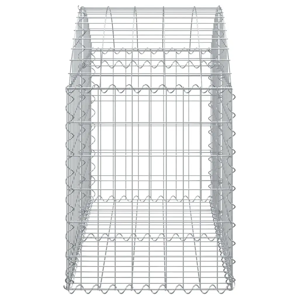 Gabion Basket Silver 100x50x60cm Decorative Arched Garden Barrier Retaining Wall