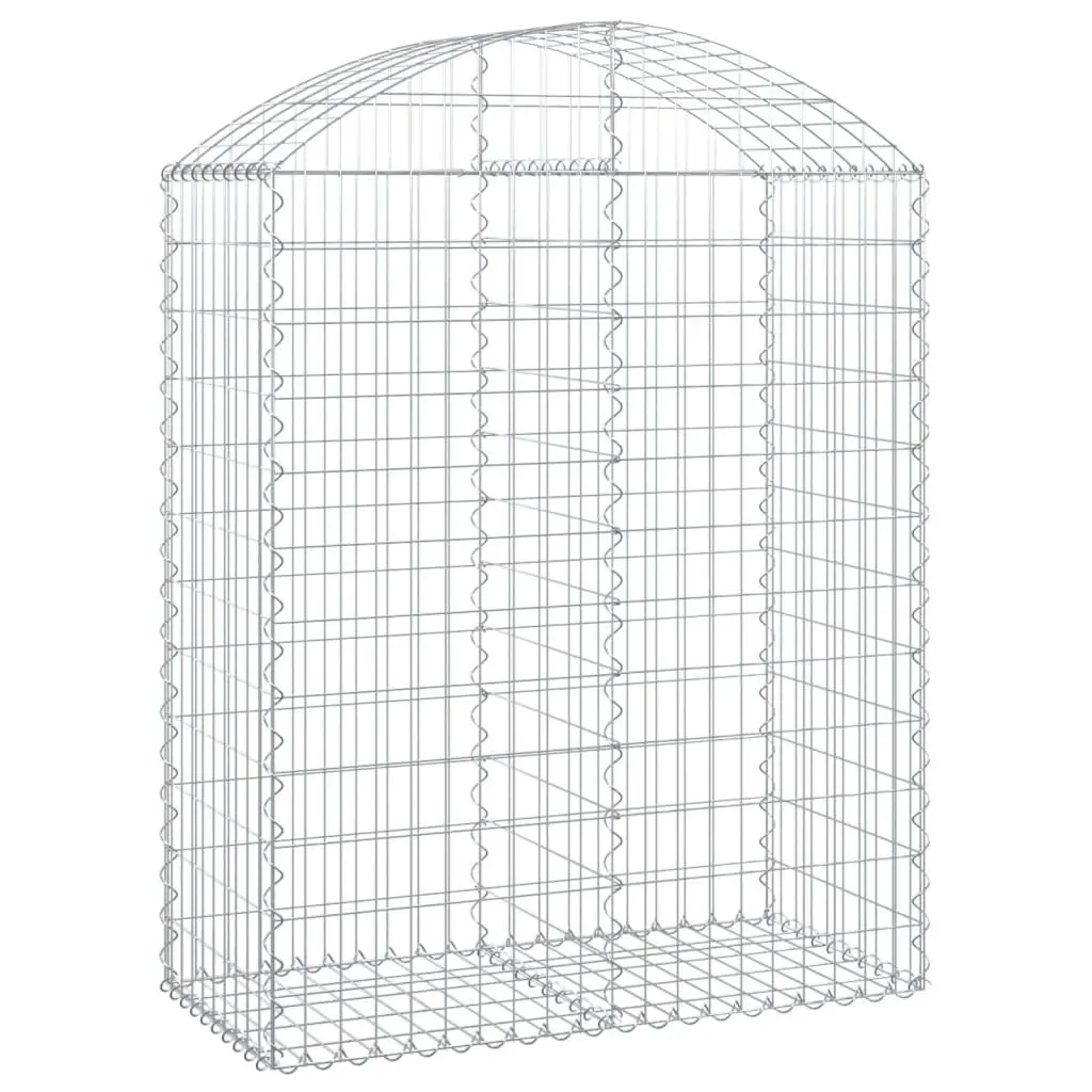 Arched Gabion Basket 100x50x120/140 cm Garden Barrier Retaining Wall Decorative