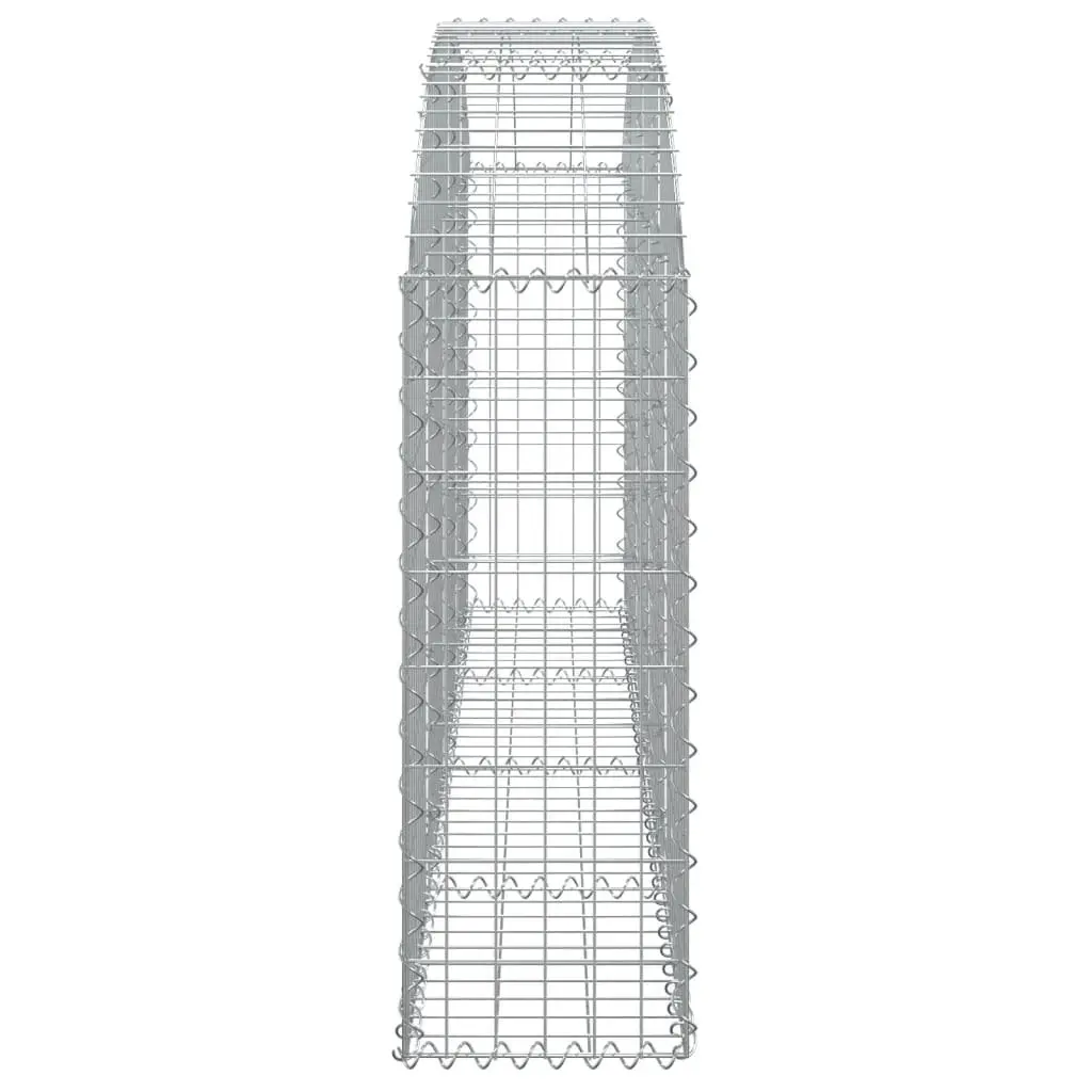 Gabion Basket Silver Arched 200x30x80cm Garden Barrier Retaining Wall Decorative Outdoor