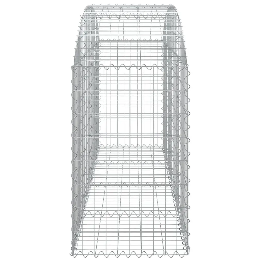 Arched Gabion Basket 200x50x80/100 cm Garden Barrier Retaining Wall Decorative
