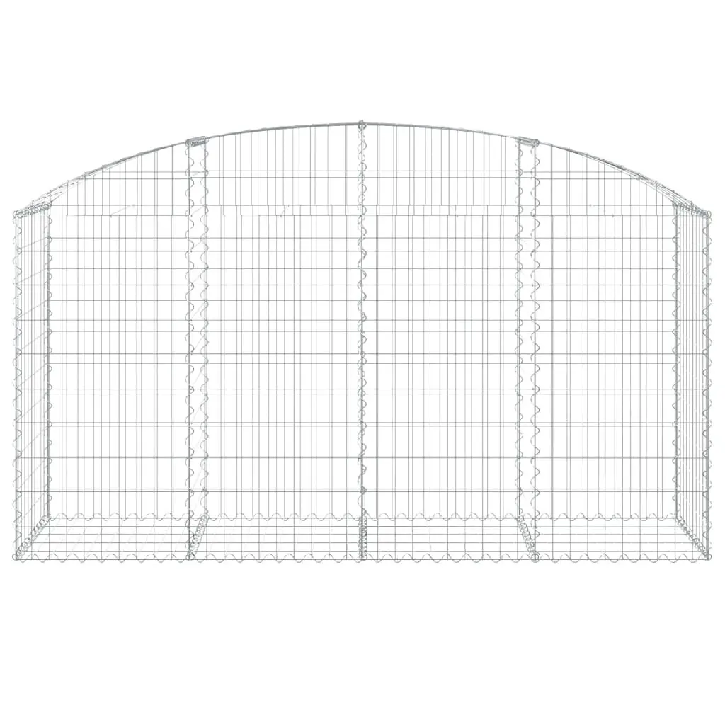 Arched Gabion Basket 200x50x100/120 cm Garden Barrier Retaining Wall Decorative