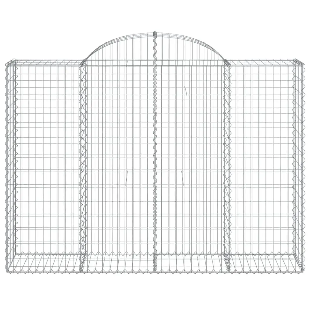 Gabion Basket Silver Arched 200x50x140160cm Garden Barrier Retaining Wall Decorative Cage