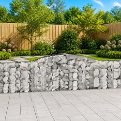 Arched Gabion Basket 400x30x100/120 cm - Compact & Functional