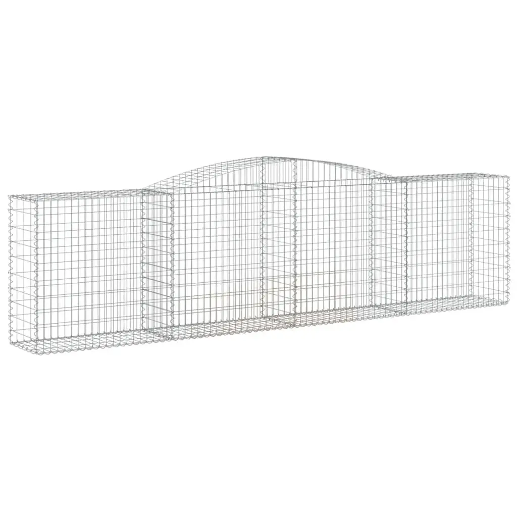 Arched Gabion Basket 400x50x100/120 cm Garden Barrier Retaining Wall Decorative