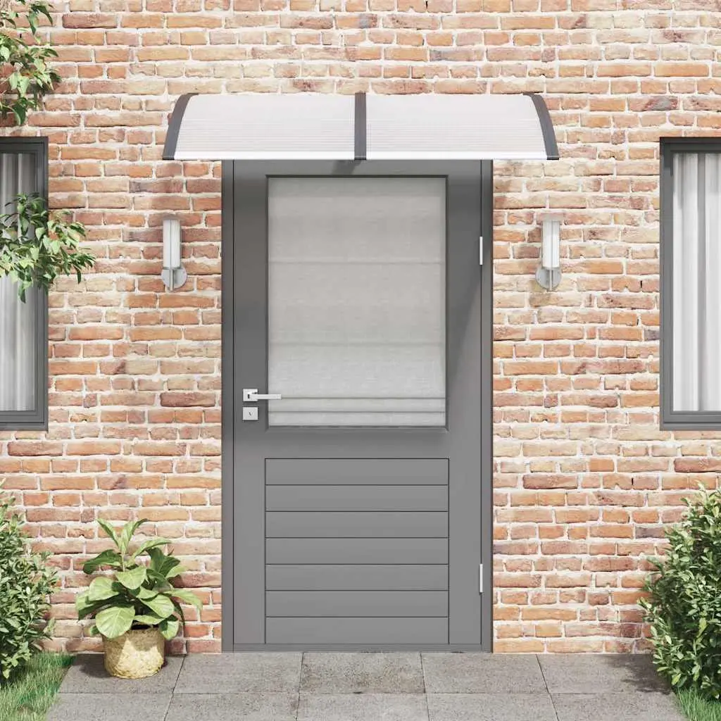 Door Canopy Black 150x100cm Polycarbonate Weather Shield for Entrance
