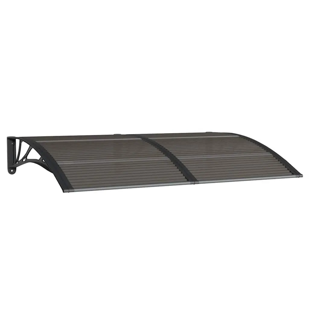 Door Canopy Black 150x100cm Weather-resistant Polycarbonate Awning