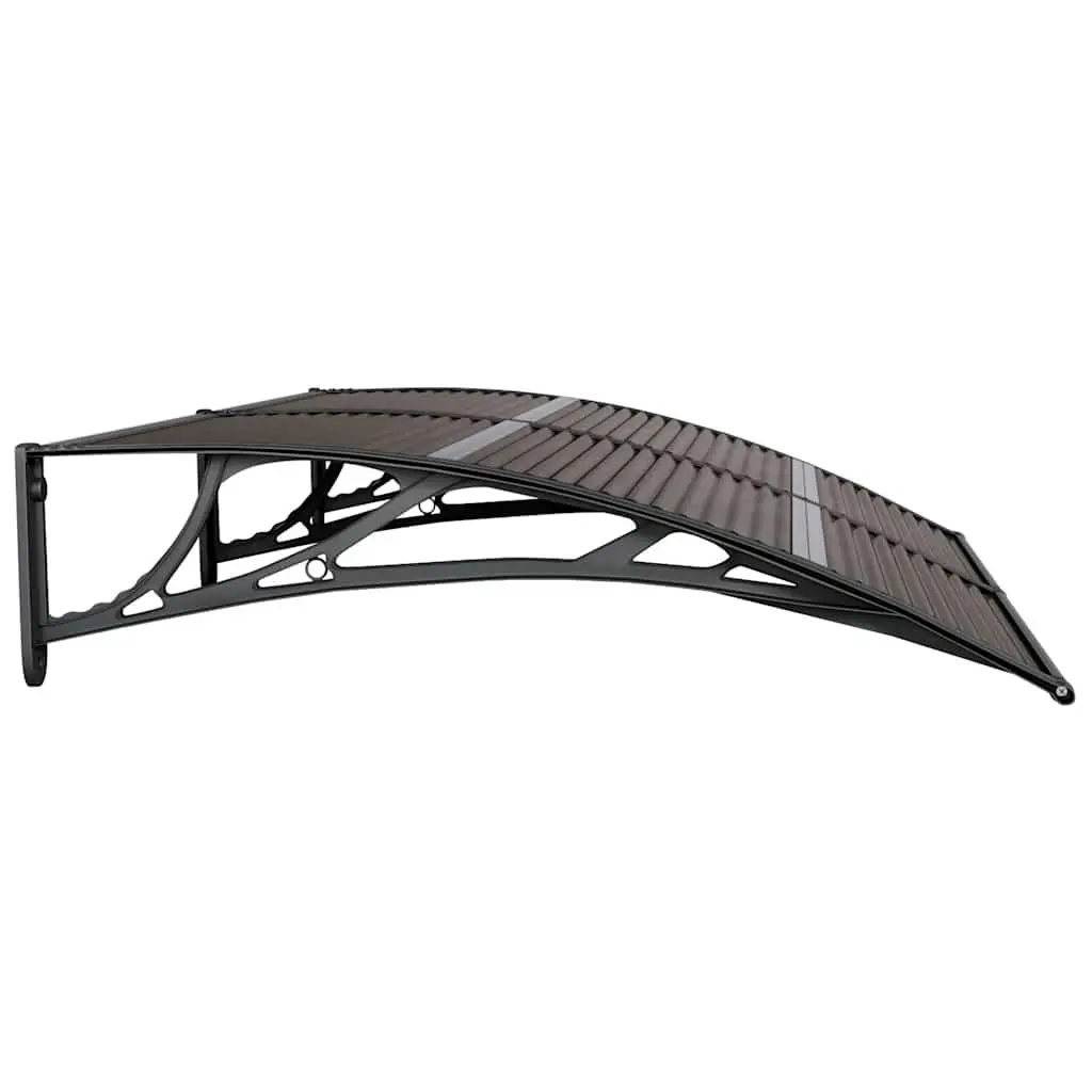 Door Canopy Black 150x100cm Weather-resistant Polycarbonate Awning
