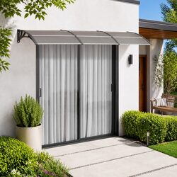 Your New Outdoor Black Door Canopy 300x100 cm Awaits