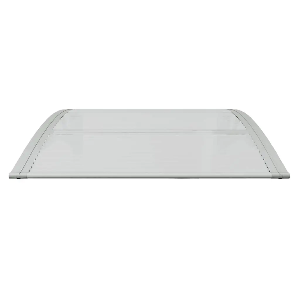 Door Canopy Grey 80x75 cm Polycarbonate Awning Porch Shelter