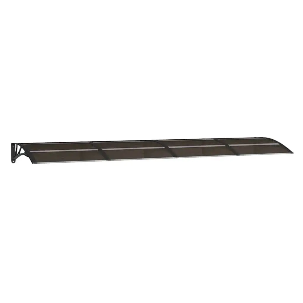Door Canopy Black 350x75 cm Polycarbonate Weather Resistant Awning Shelter Roof Cover
