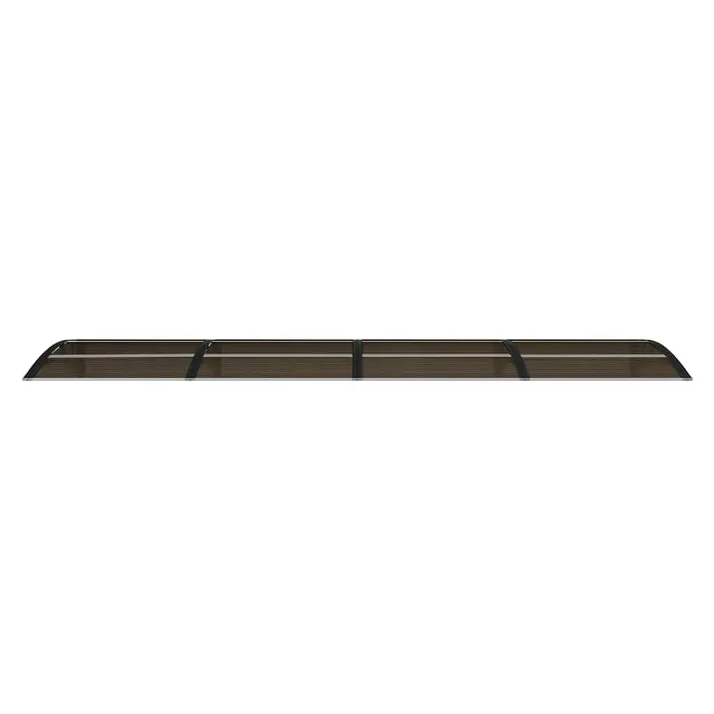 Door Canopy Black 350x75 cm Polycarbonate Weather Resistant Awning Shelter Roof Cover