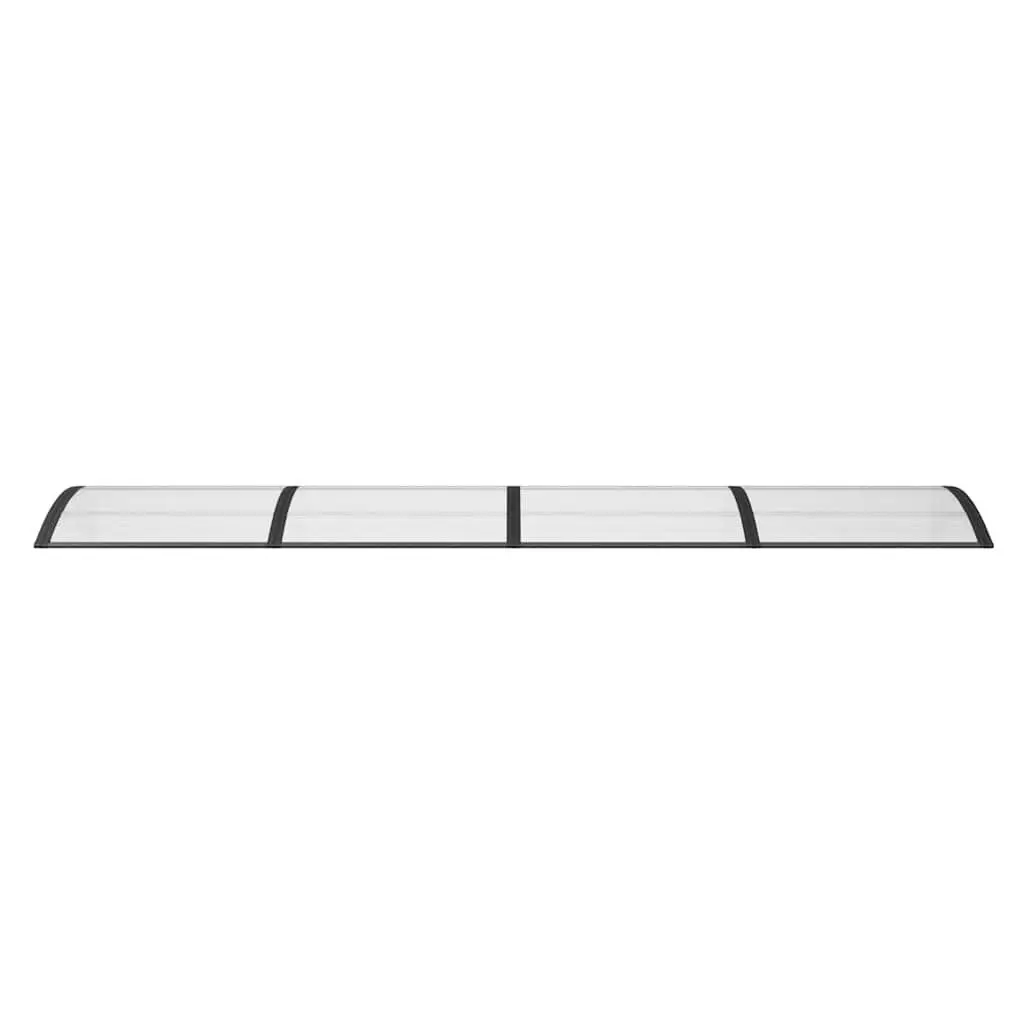 Door Canopy Black 350x100cm Polycarbonate Weather Resistant Front Porch Awning
