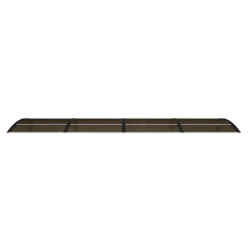Door Canopy Black 350x100 cm Polycarbonate Awning Weather Shield