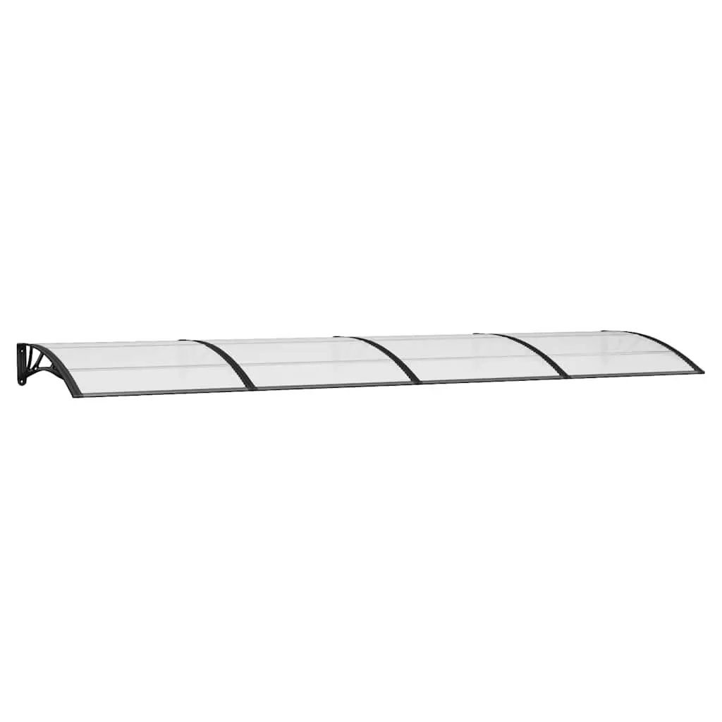 Door Canopy Awning Black 400x100cm Polycarbonate Outdoor Shelter
