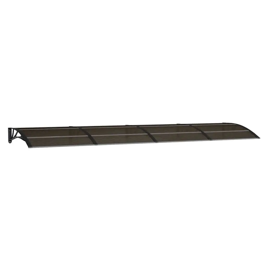 Door Canopy Black 400x100 cm Weather Resistant Polycarbonate Sheets Durable Frame