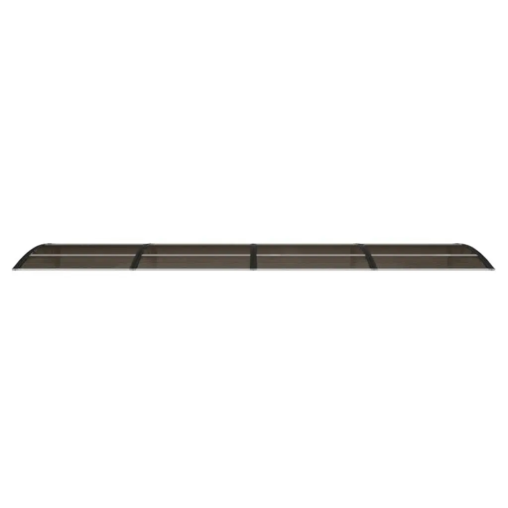 Door Canopy Black 400x100 cm Weather Resistant Polycarbonate Sheets Durable Frame
