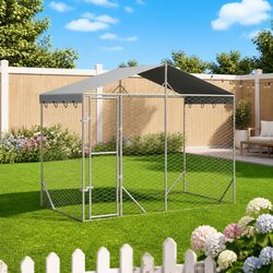 Get Your Outdoor Dog Kennel with Roof 3x1.5x2.5 m Silver