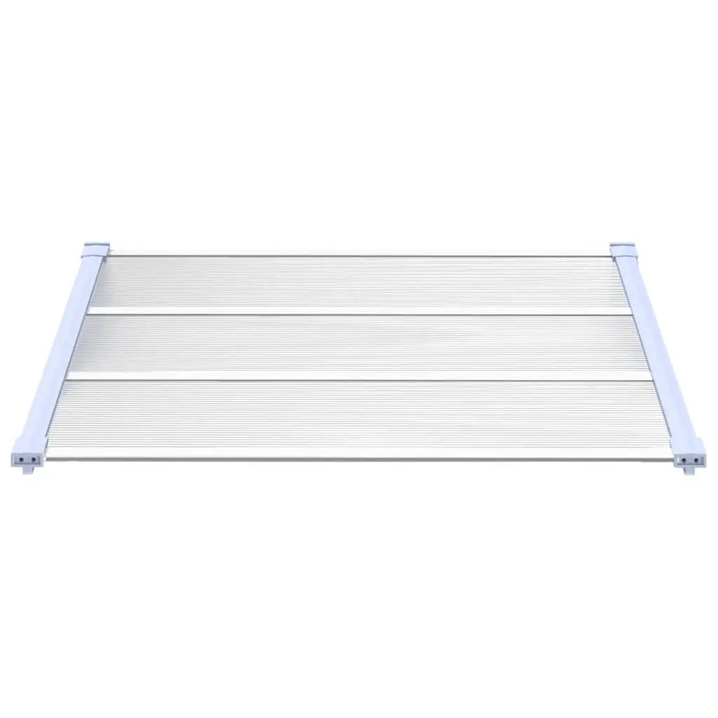 Door Canopy Transparent 122x90cm Polycarbonate Weather Resistant Porch Shelter