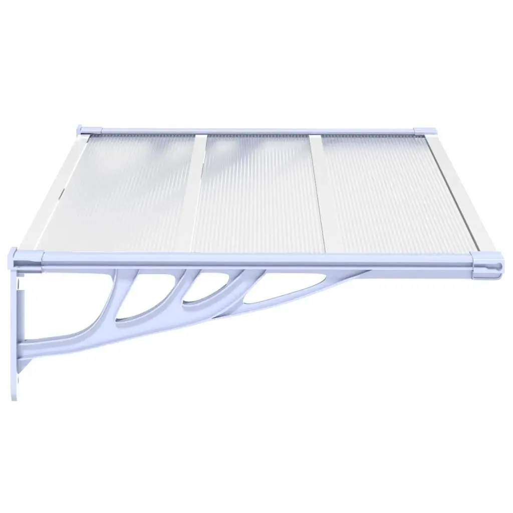 Door Canopy Transparent 122x90cm Polycarbonate Weather Resistant Porch Shelter