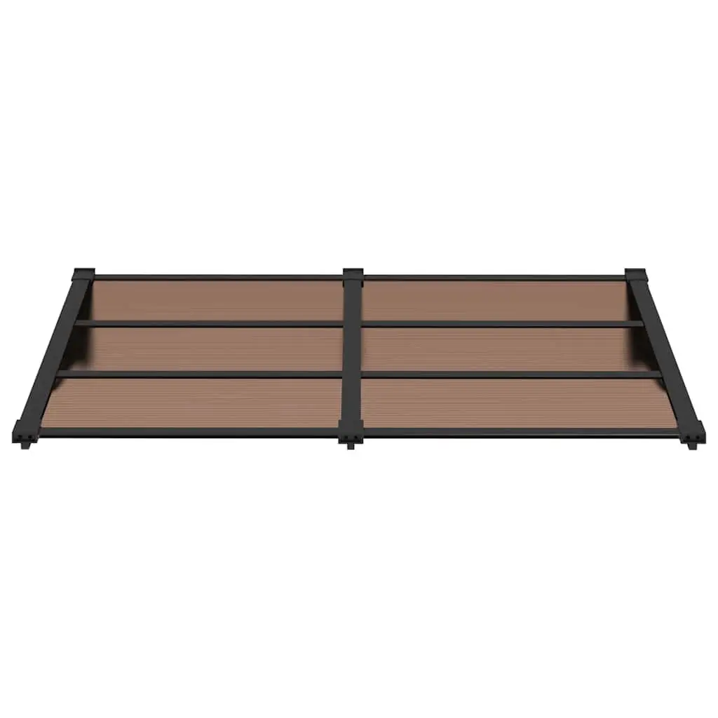 Door Canopy Black 152.5x90cm Polycarbonate Weather Protection Shelter