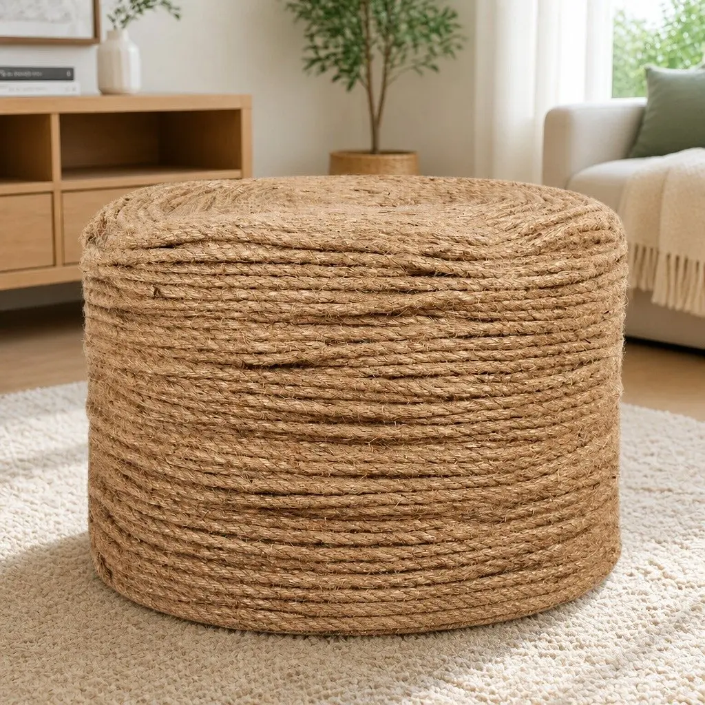 Jute Rope Brown 100m Long 4mm Thick Natural Braided Twine Crafts Gardening Decorations
