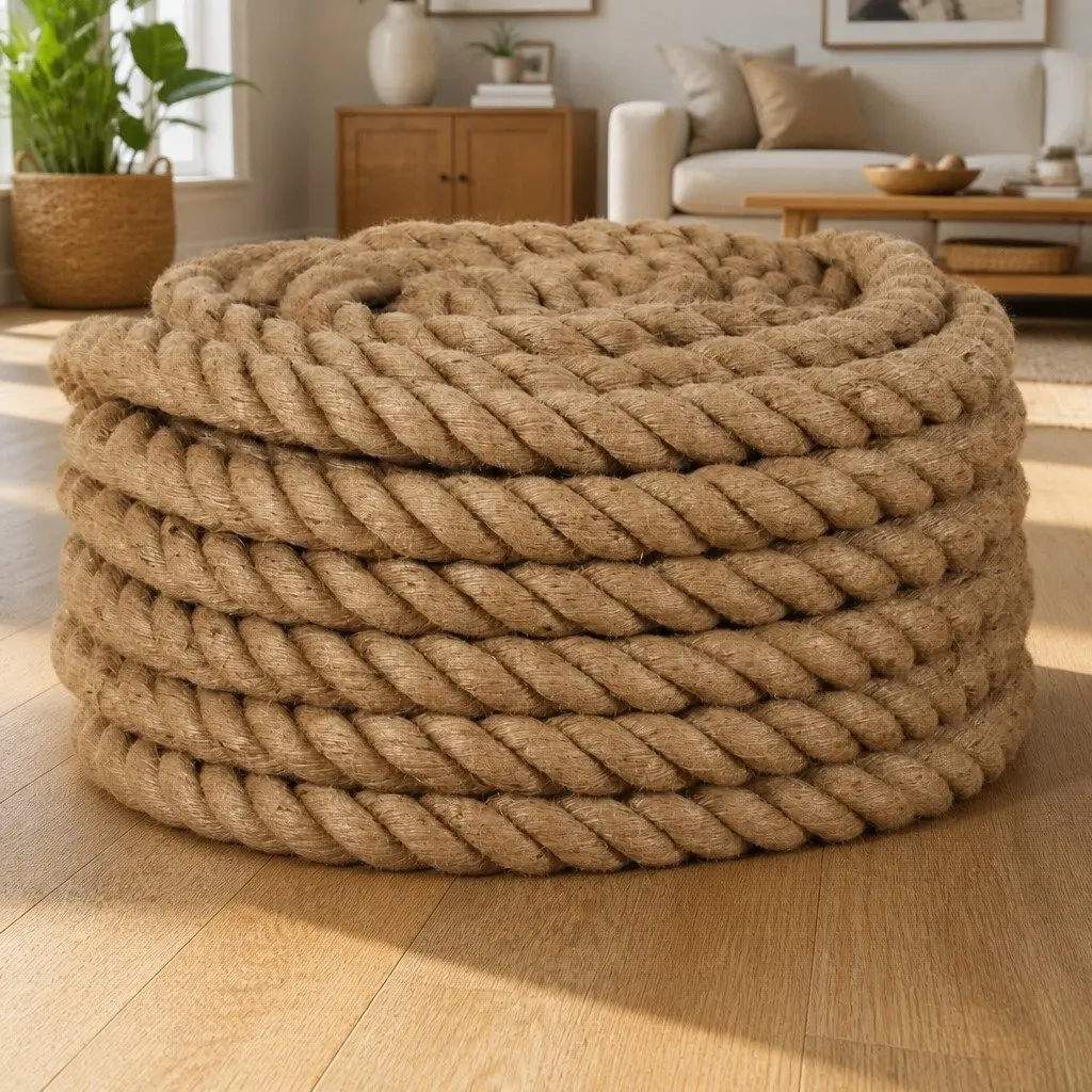 Jute Rope Brown 5m Long 36mm Diameter Natural Twine Crafts Garden Bundling