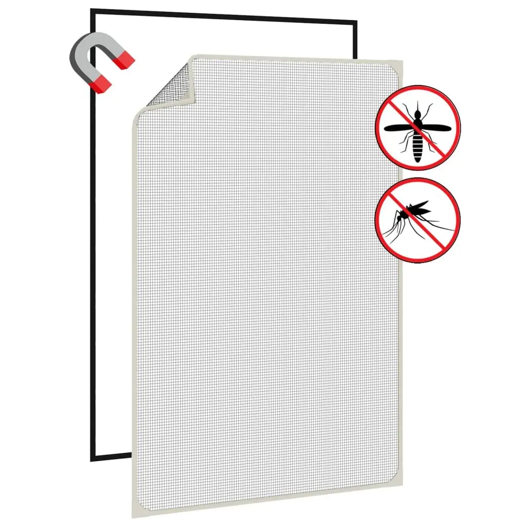 Magnetic Insect Screen White 80x120 cm Fibreglass Mesh Easy Installation