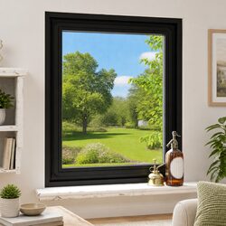 Magnetic Insect Screen for Windows Anthracite 100x120cm Mesh Fly Protection