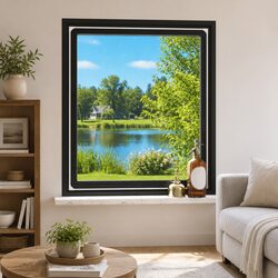 Magnetic Insect Screen for Windows White 120x140 cm Fly Mesh Protection