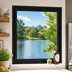 Magnetic Insect Screen for Windows Anthracite 130x150 cm Fibreglass Mesh