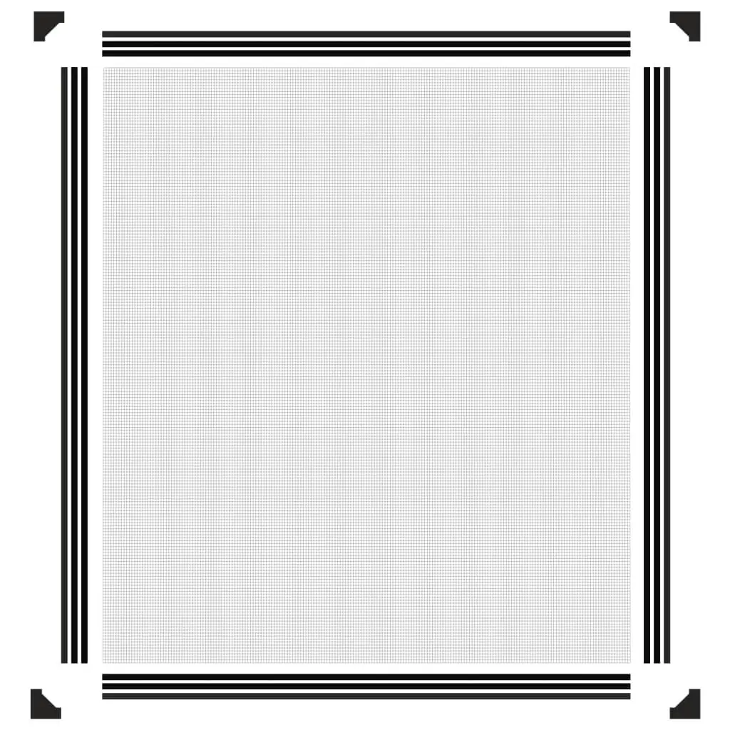 Magnetic Insect Screen Anthracite 130x150 cm Fibreglass Mesh Tool-free Installation