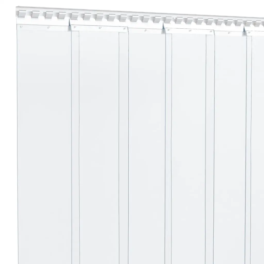 PVC Door Curtain Strip Transparent 200mm x 1.6mm Thermal Acoustic Barrier 50m