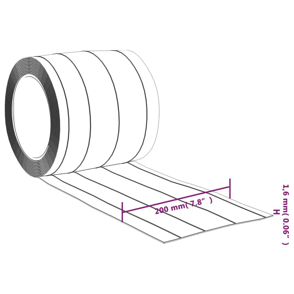 PVC Door Curtain Strip Transparent 200mm x 1.6mm Thermal Insulation 10m Roll